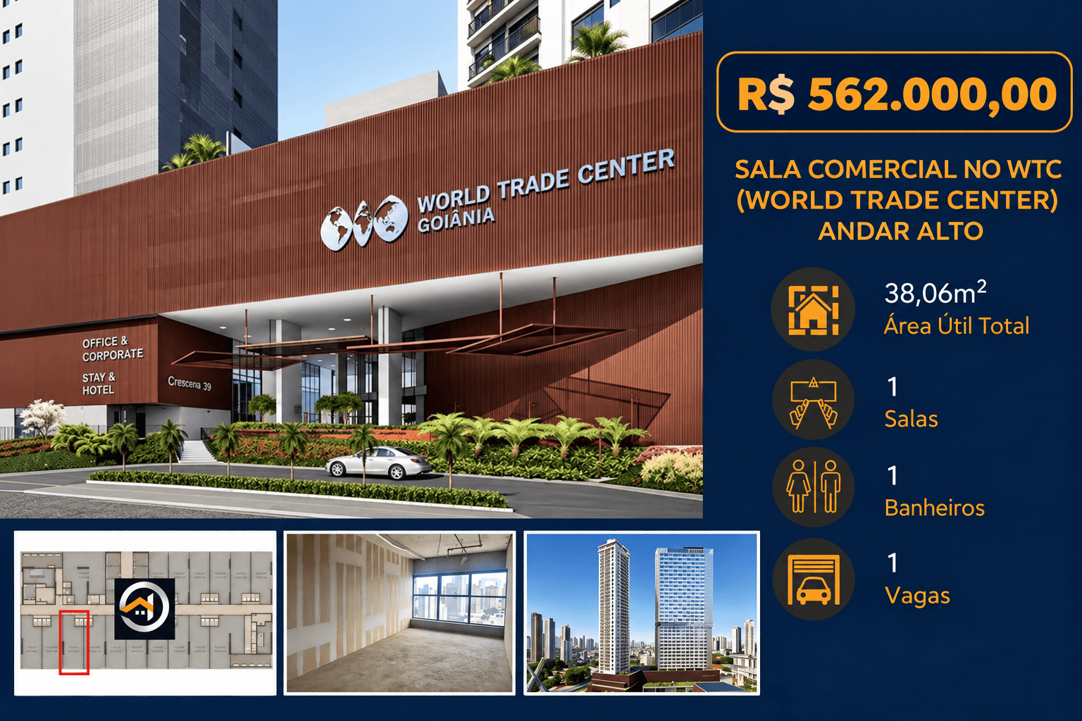 Sala Comercial a venda WTC - World Trade Center, 38,06m²