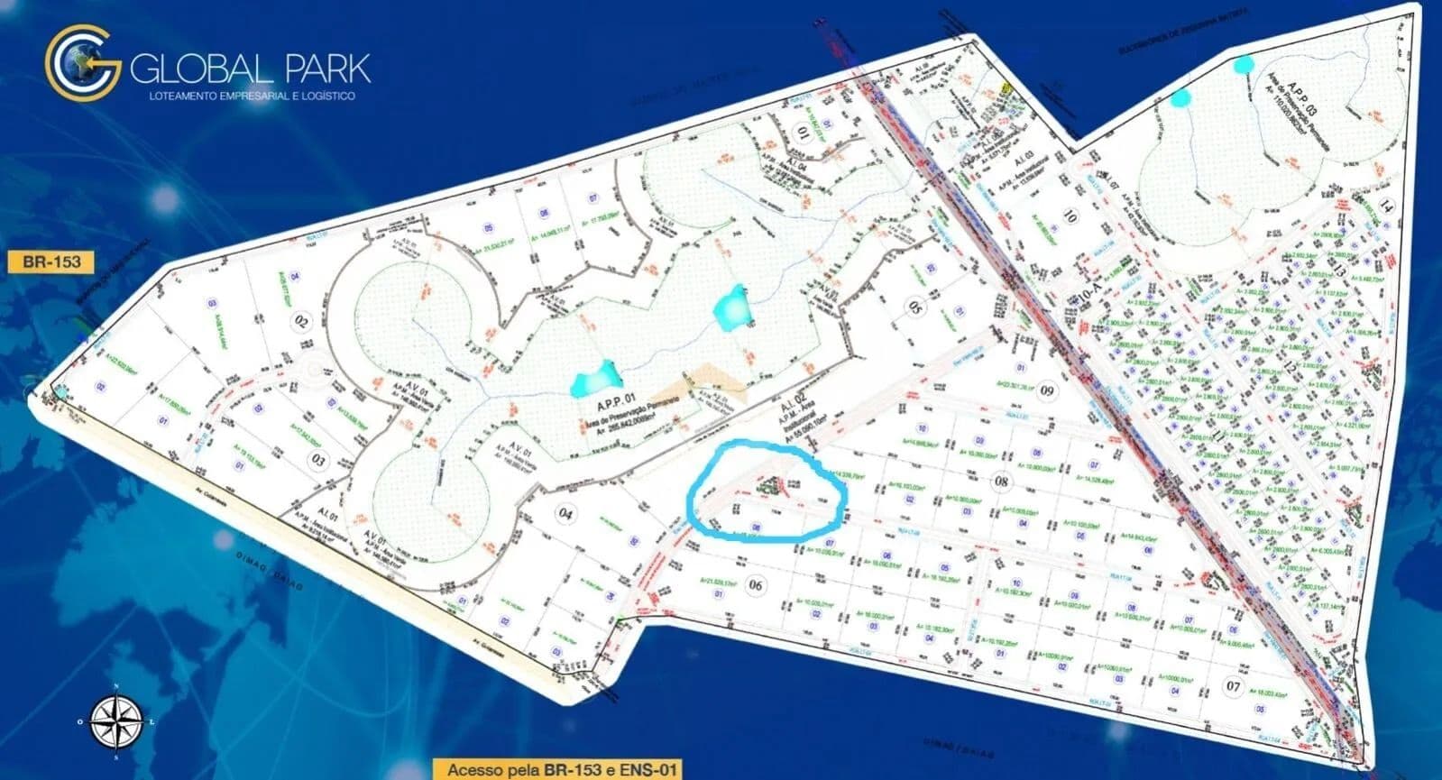 Terreno à Venda, 7.500m2, Global Park, em Aparecida de Goiânia